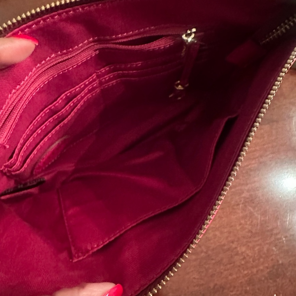 Fossil Sydney Top Zip Leather Crossbody in Orchid - Picture 2 of 10